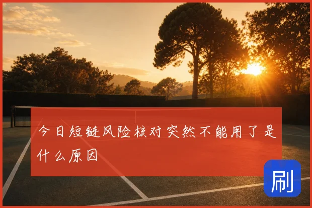 今日短链风险核对突然不能用了是什么原因